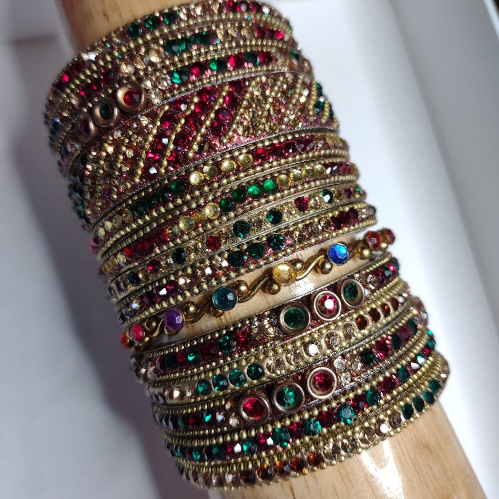 Lot Of 14 Multicolor 7 Inch Bangles